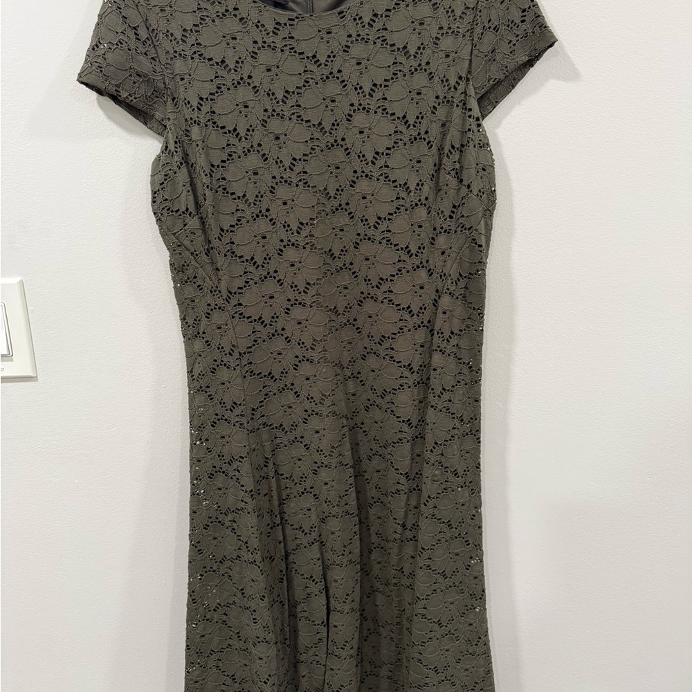 Alfani Lace Midi Dress in Olive